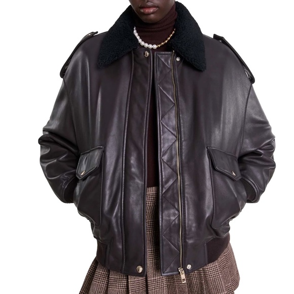 Maje Jackets & Blazers - Blastiya Leather Jacket